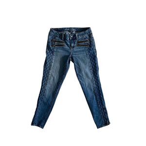 y2k punk vintage cross stitch jeans